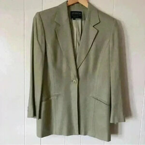 Liz Claiborne One Button Closure Rayon Top Blazer Size 12